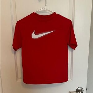 Nike Red Short Sleeve Tee with White Swoosh